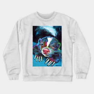 Colorful Skunk Design Crewneck Sweatshirt